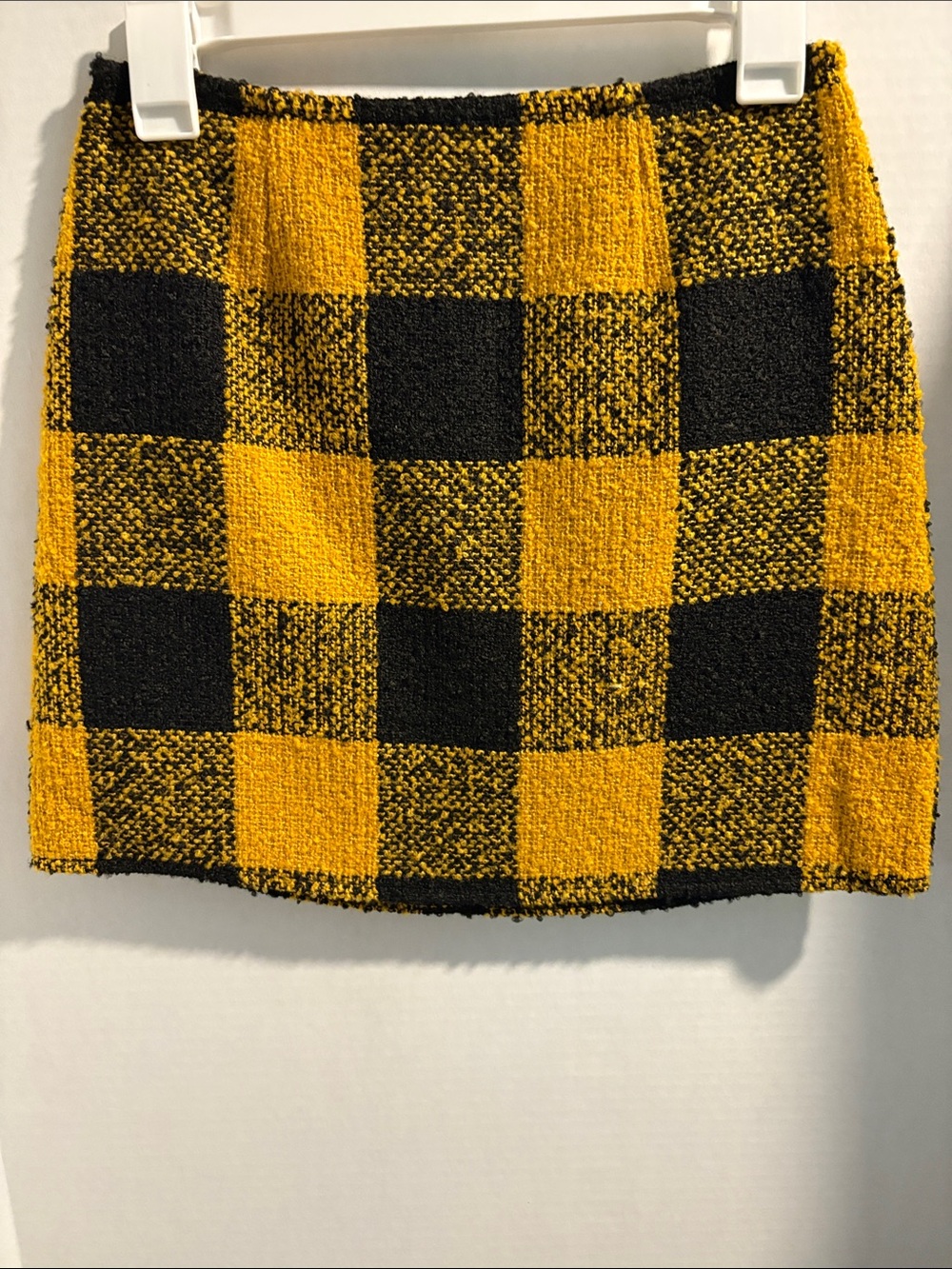 Forever 21 Black & Yellow Checkered Knit Mini Skirt - Picture 8 of 8